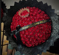 200 Red Roses on Black Wrapping