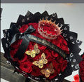 50 Red Roses  Black Lv Wrapping
